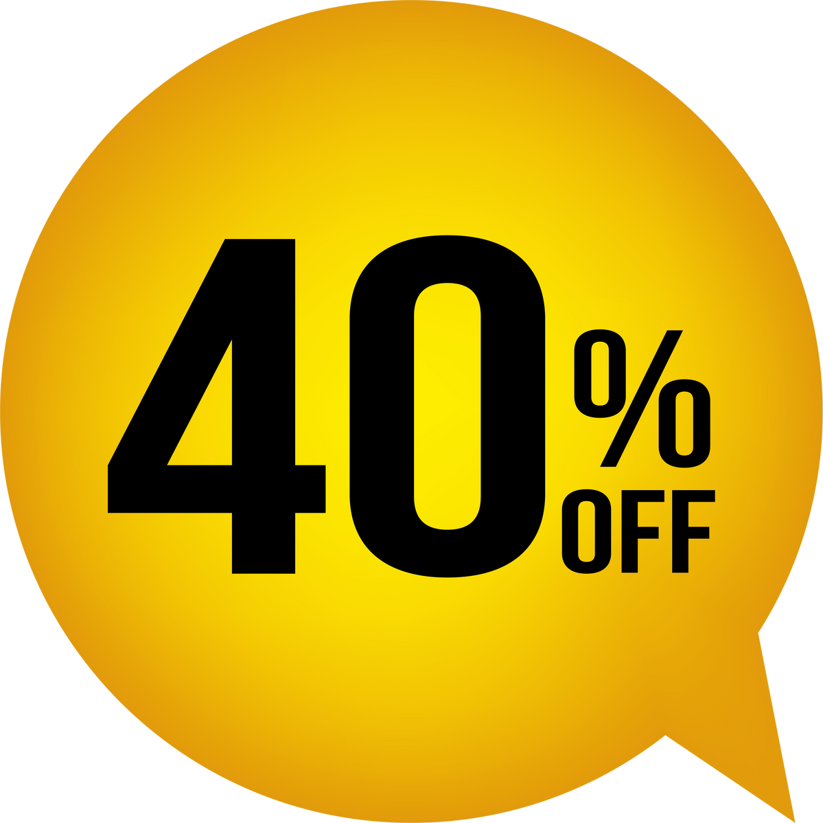 40 percent off